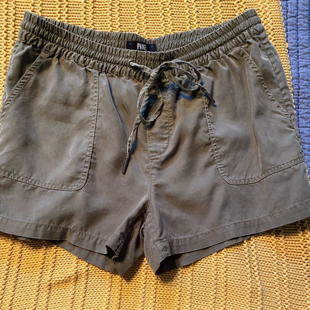 PAIGE ‘Tatum’ Shorts in Desert Olive